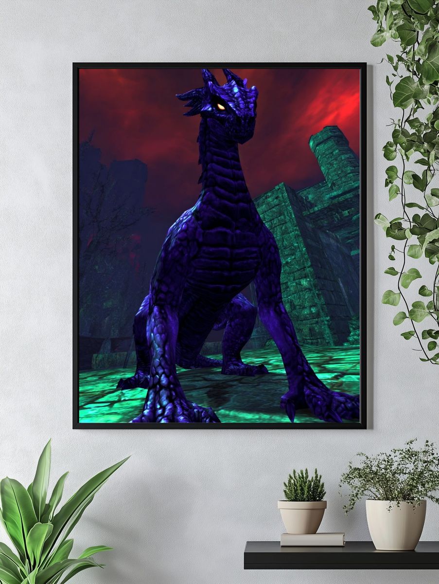 Dark Dragon Fantasy Poster. — room view 4