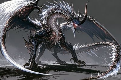 Shadow Dragon Digital Art Poster.