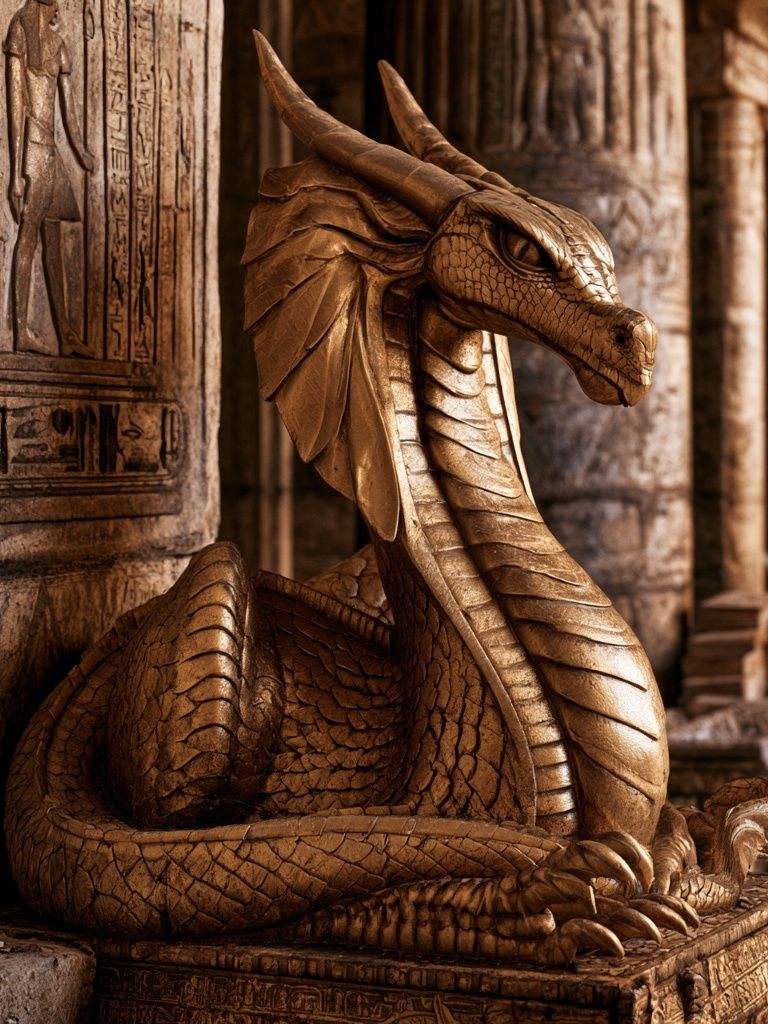 Golden Dragon Temple Poster. poster — fine-art art