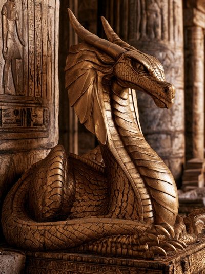 Golden Dragon Temple Poster. poster