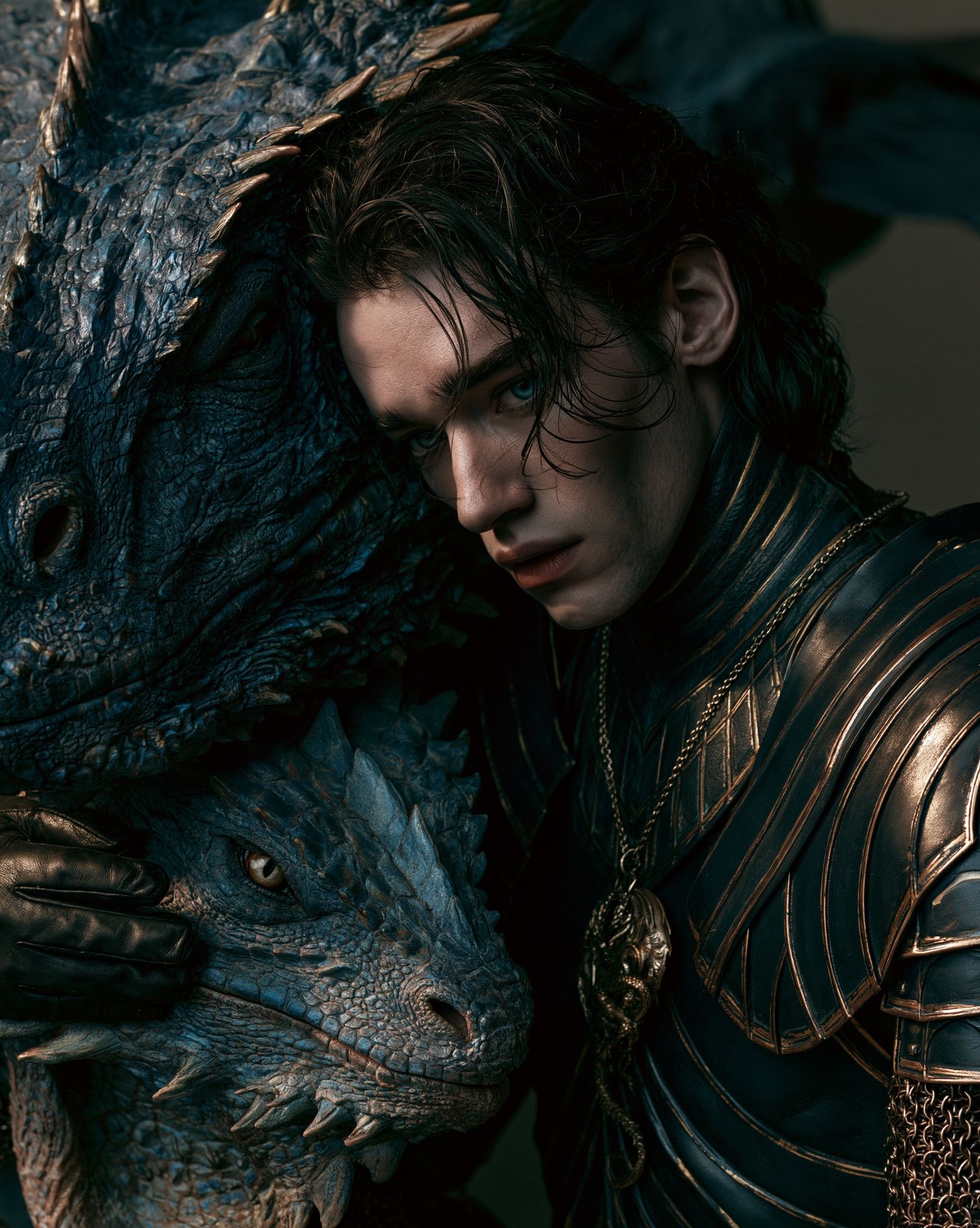 Dragon Rider Fantasy Portrait Poster. poster detail