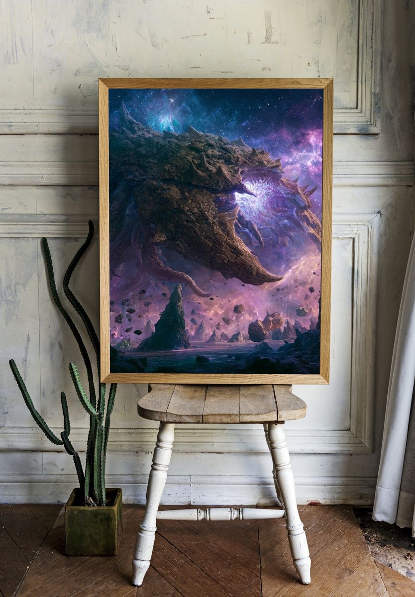 Cosmic Dragon Nebula Poster. — room view 1