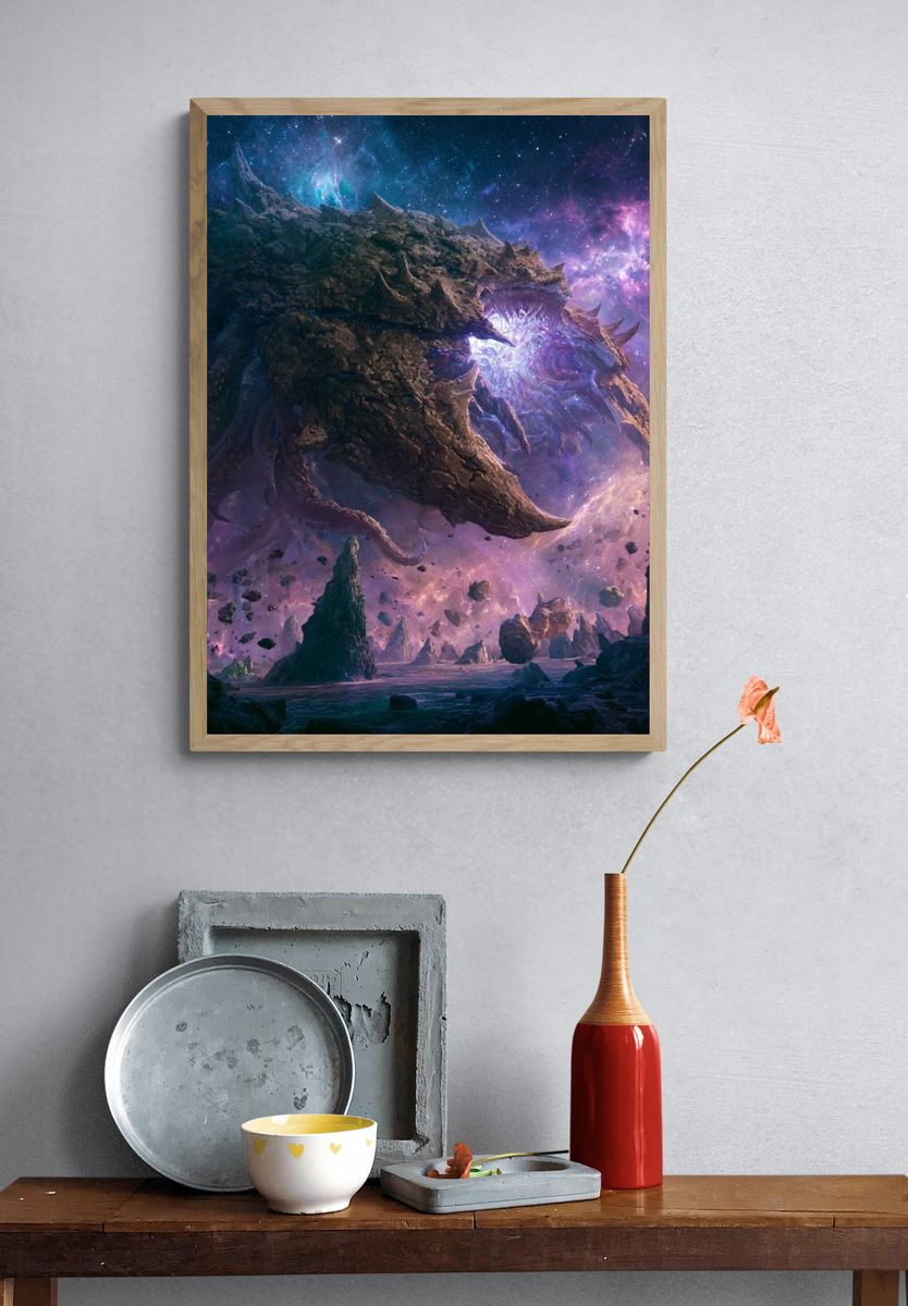 Cosmic Dragon Nebula Poster. — room view 3