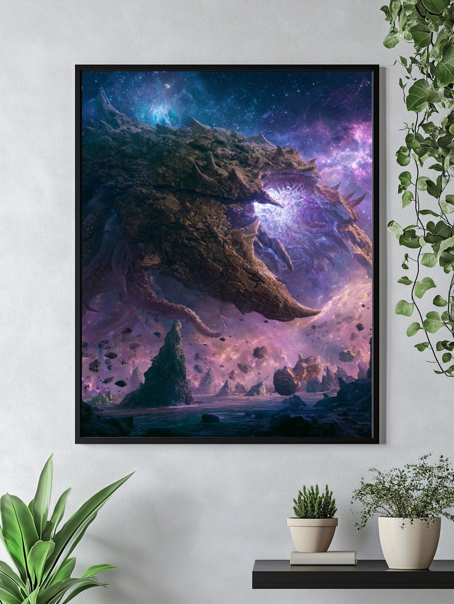 Cosmic Dragon Nebula Poster. — room view 4