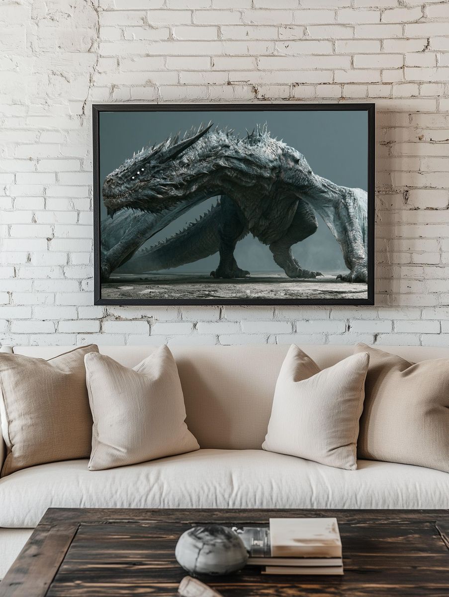 Dragon Creature Illustration Poster. — room view 1
