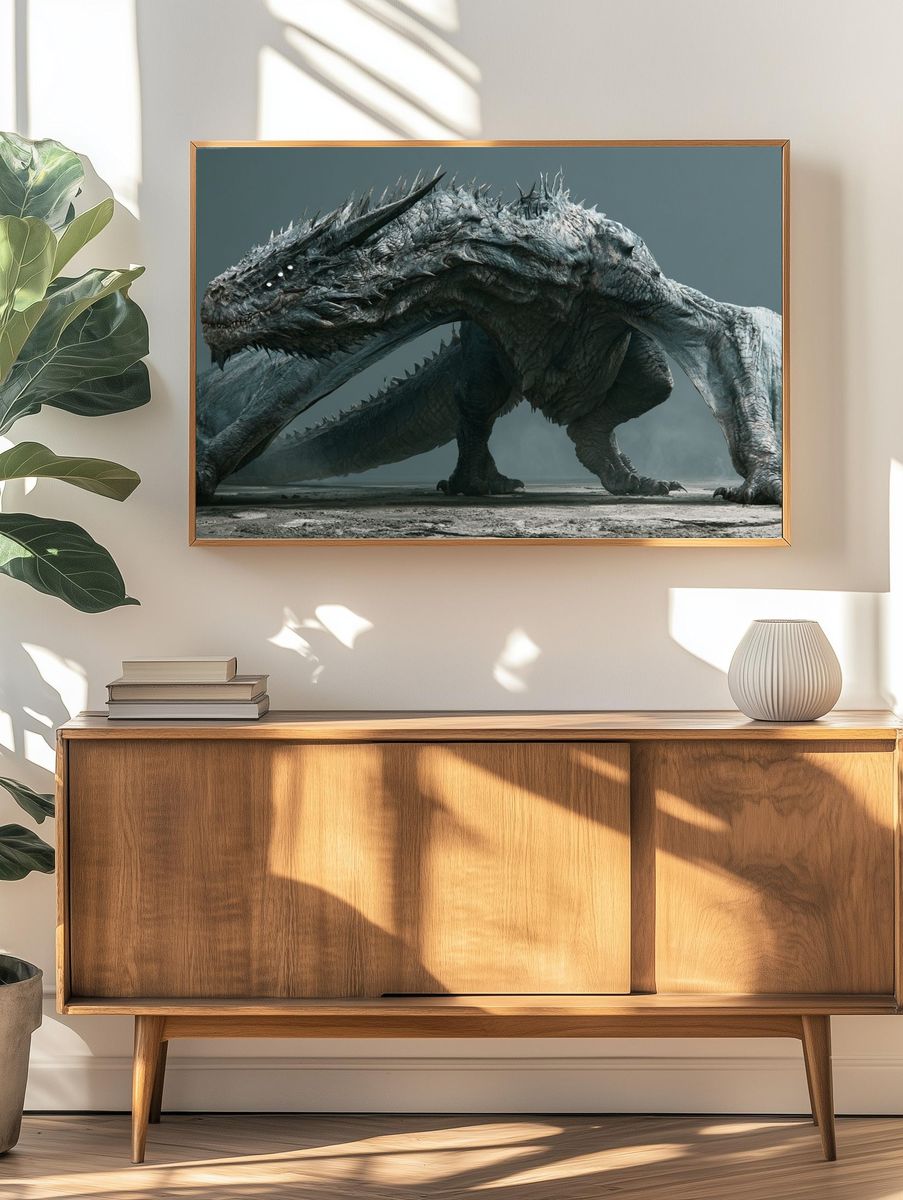 Dragon Creature Illustration Poster. — room view 3