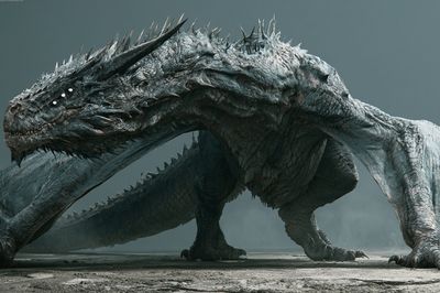 Dragon Creature Illustration Poster.