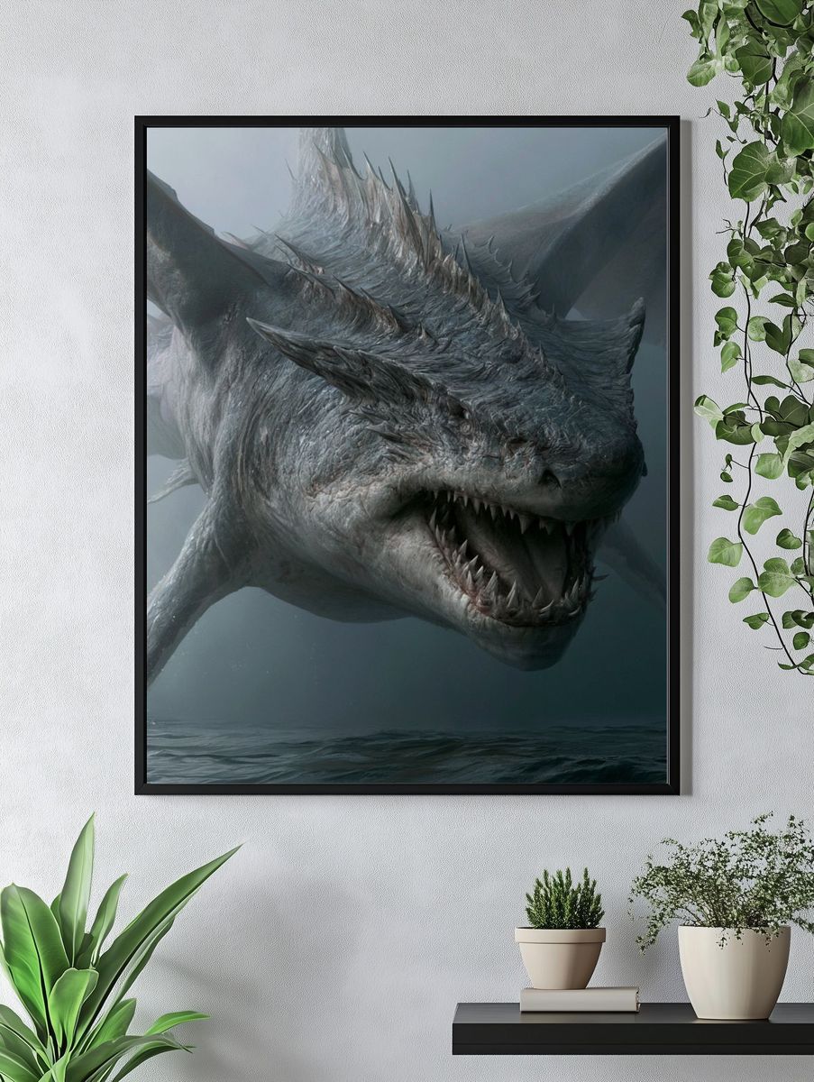 Sea Dragon Fantasy Poster. — room view 4