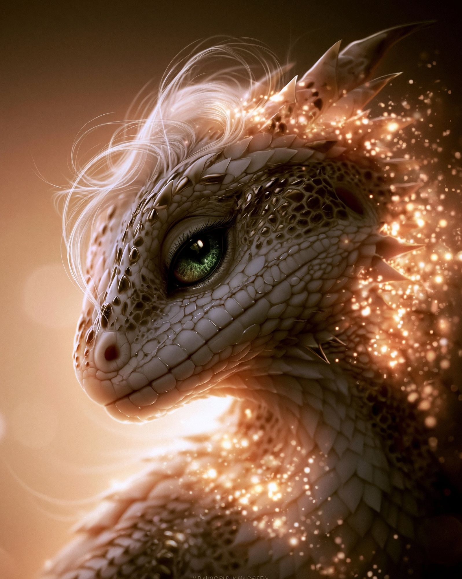 Fantasy Dragon Portrait Poster. poster detail