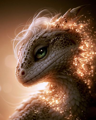 Fantasy Dragon Portrait Poster. poster