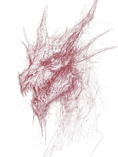 Dragon Head — Illustration Print. poster