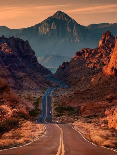 Desert Canyon Road Photography Poster.