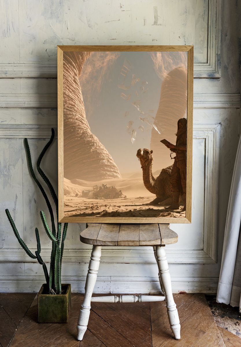Desert Sci-Fi Explorer Poster. room preview
