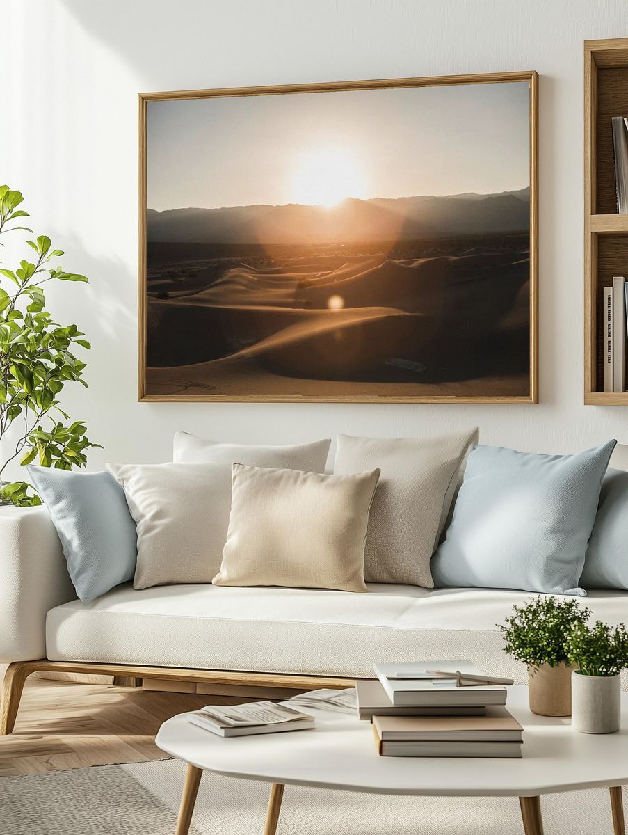 Desert Sunset Landscape Poster. — room view 2