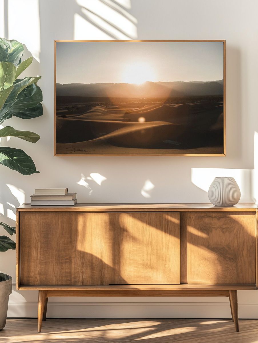 Desert Sunset Landscape Poster. — room view 3