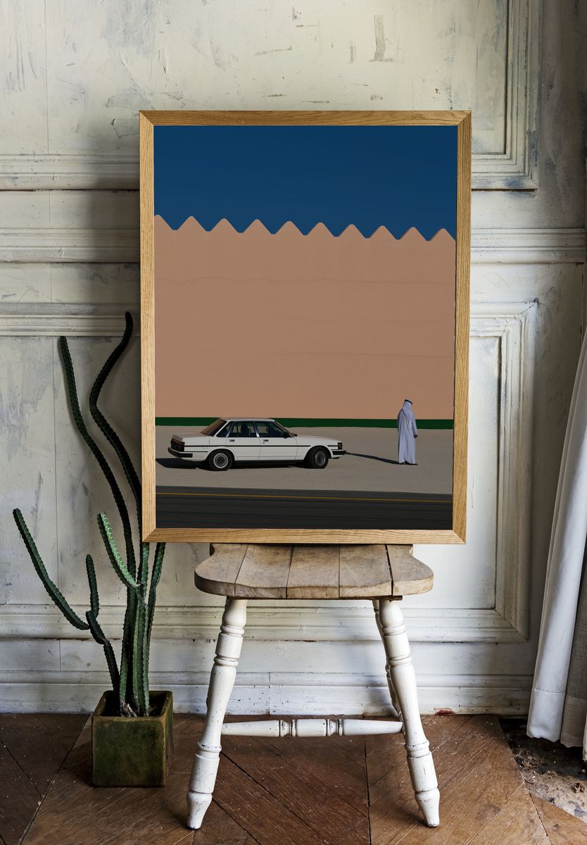Desert Street Scene Photography Poster. room preview