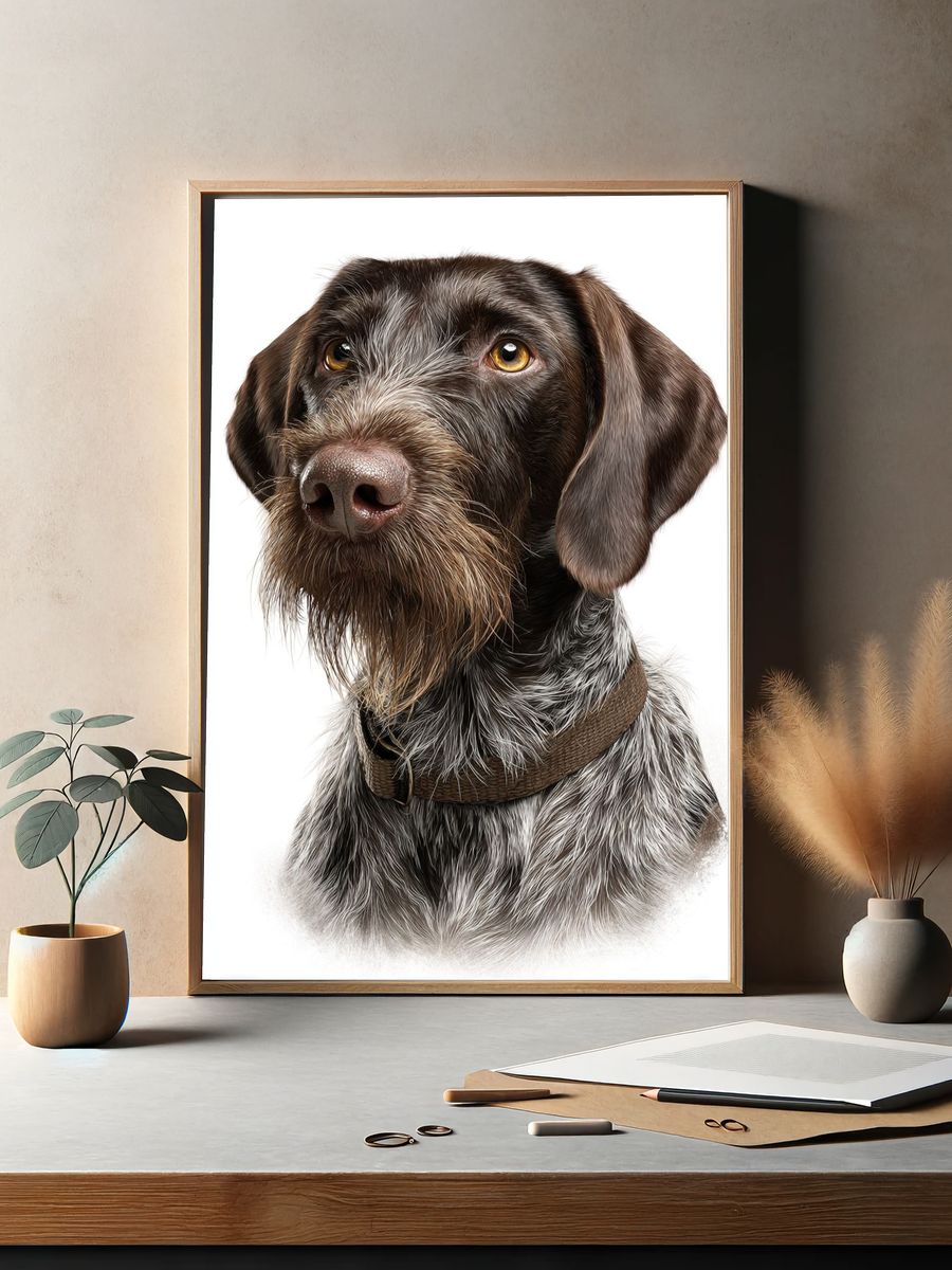 German Shorthaired Pointer Portrait Poster. — room view 2