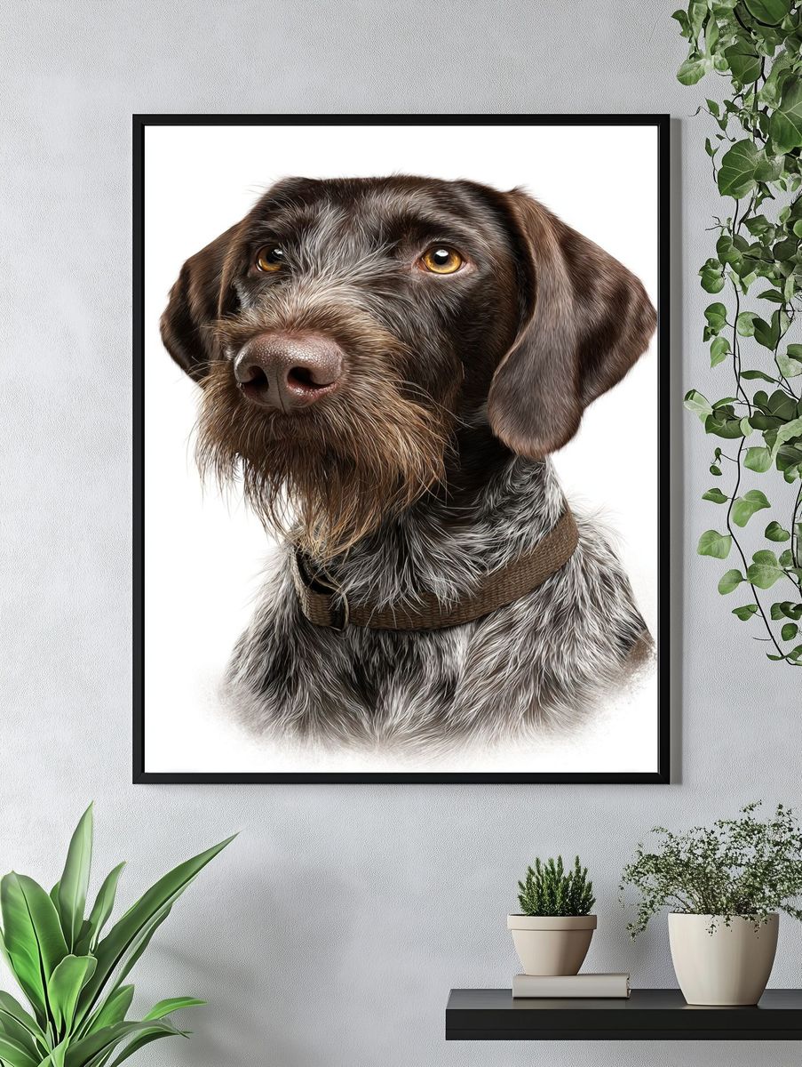German Shorthaired Pointer Portrait Poster. — room view 4