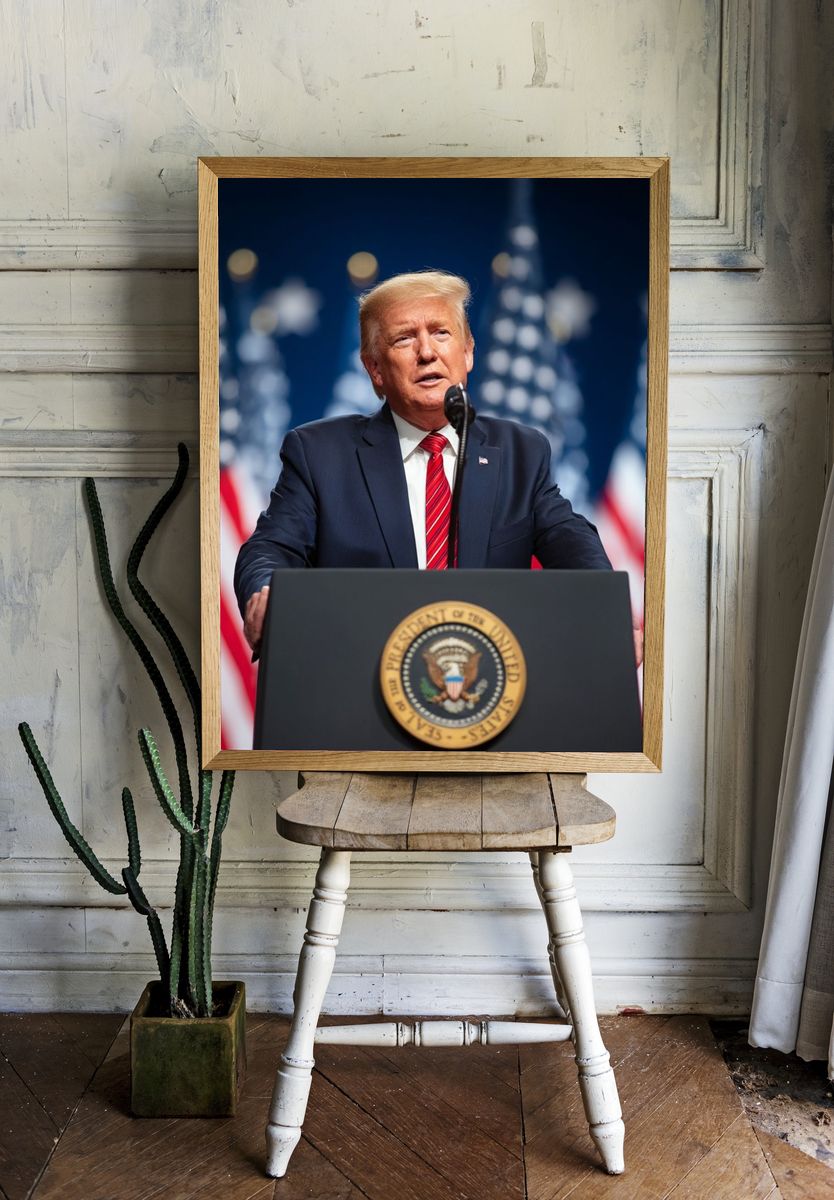 Donald Trump Presidential Speech Poster. — room view 1