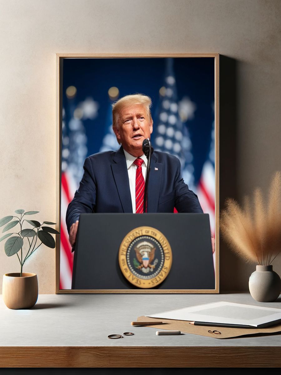 Donald Trump Presidential Speech Poster. — room view 2