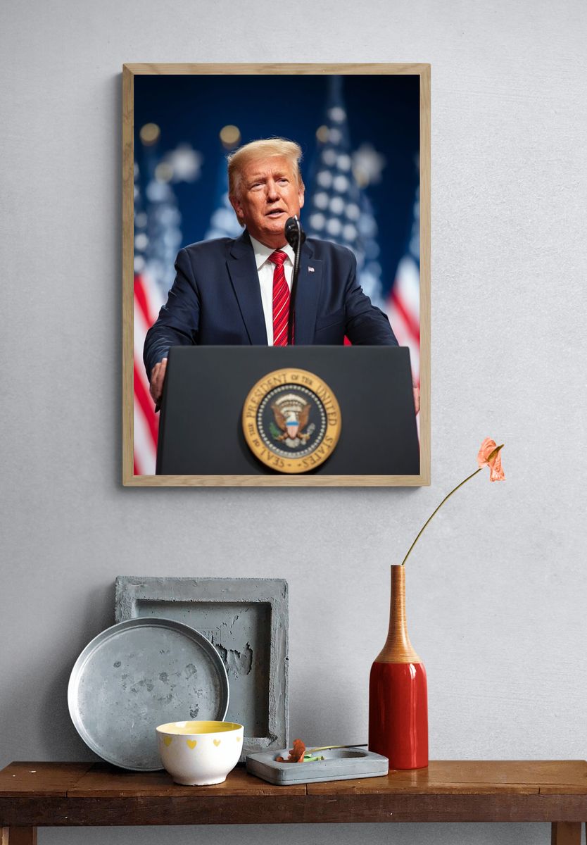 Donald Trump Presidential Speech Poster. — room view 3