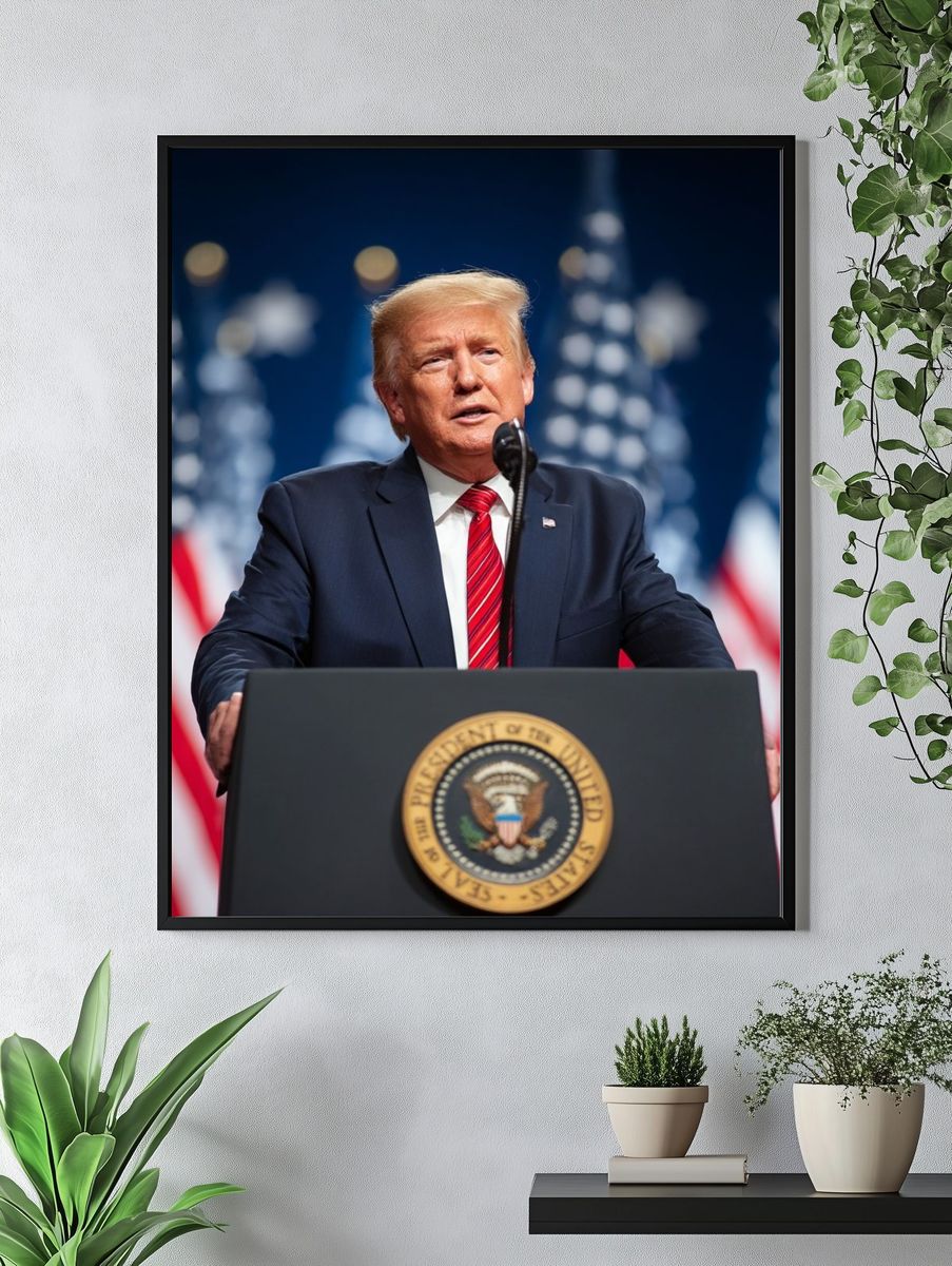 Donald Trump Presidential Speech Poster. — room view 4