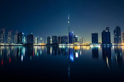 Dubai Skyline at Night — Photography Print. poster print