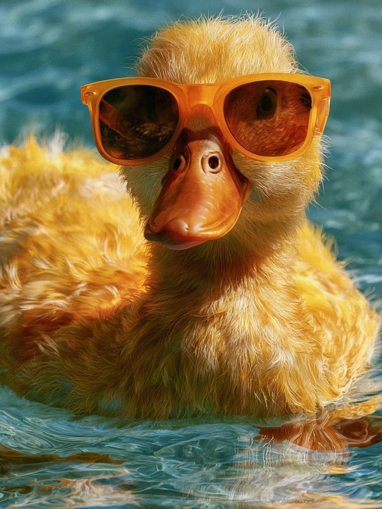 Cool Duckling in Sunglasses Poster. poster — animals art