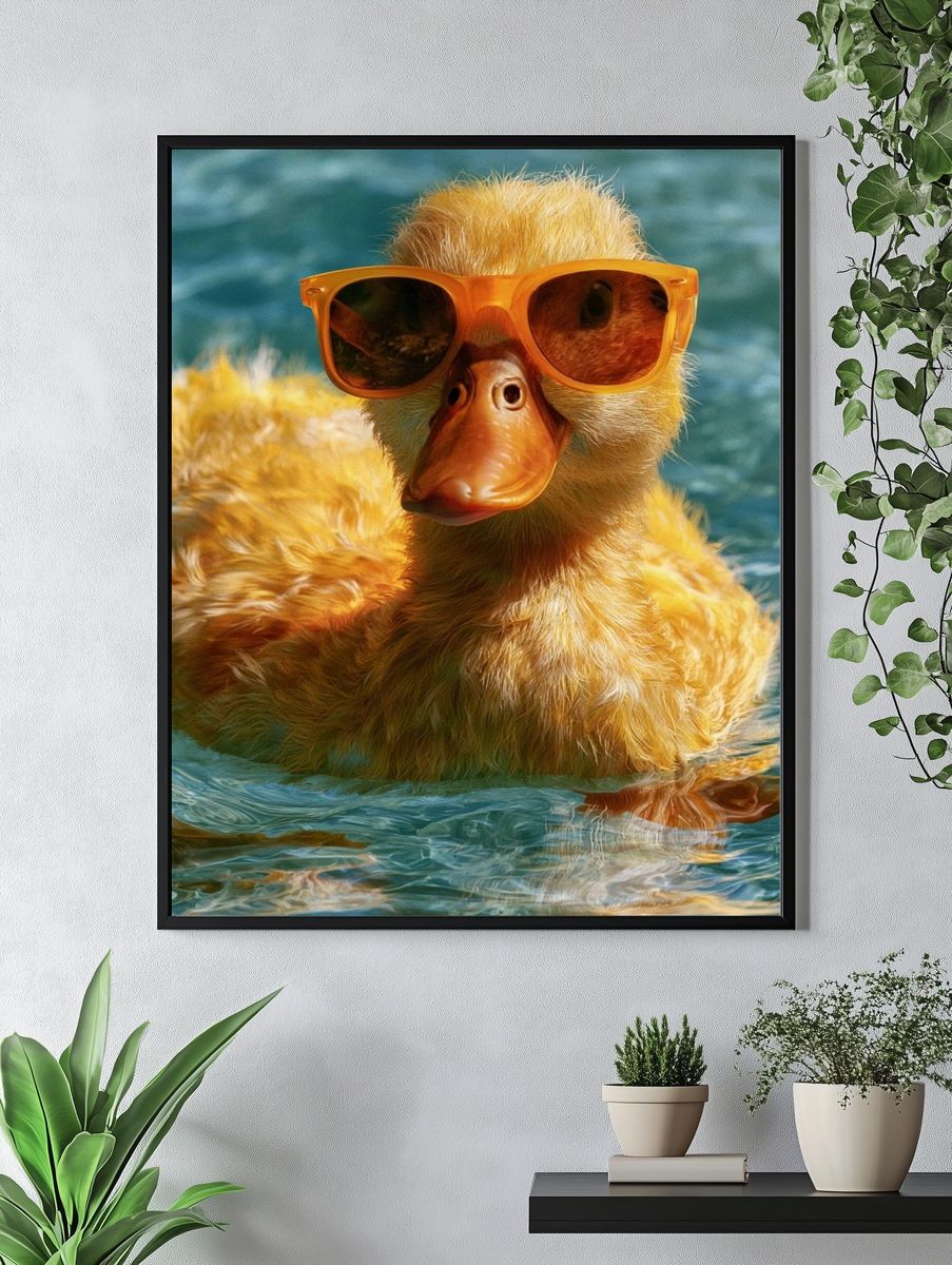 Cool Duckling in Sunglasses Poster. — room view 4