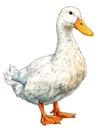 Cute Duck Illustration Poster. poster print