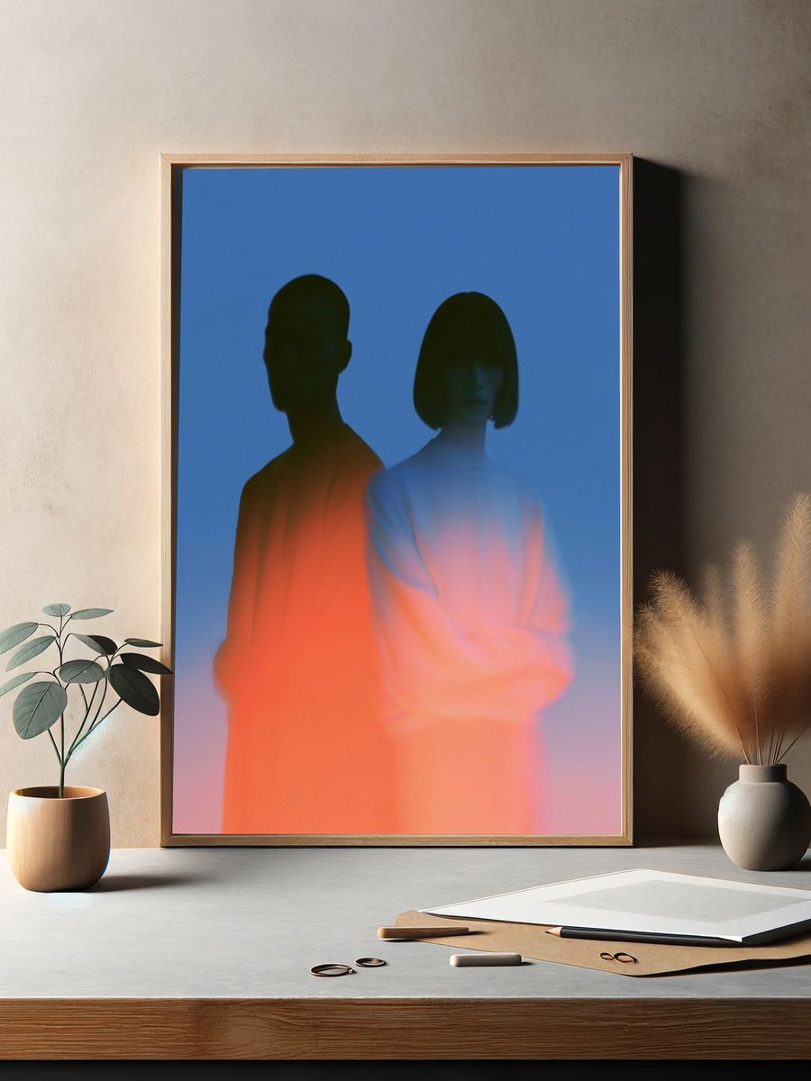 Dreamlike Dual Portrait Poster. — room view 2