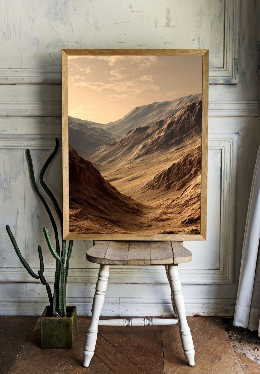 Desert Valley Landscape Poster. — room view 1