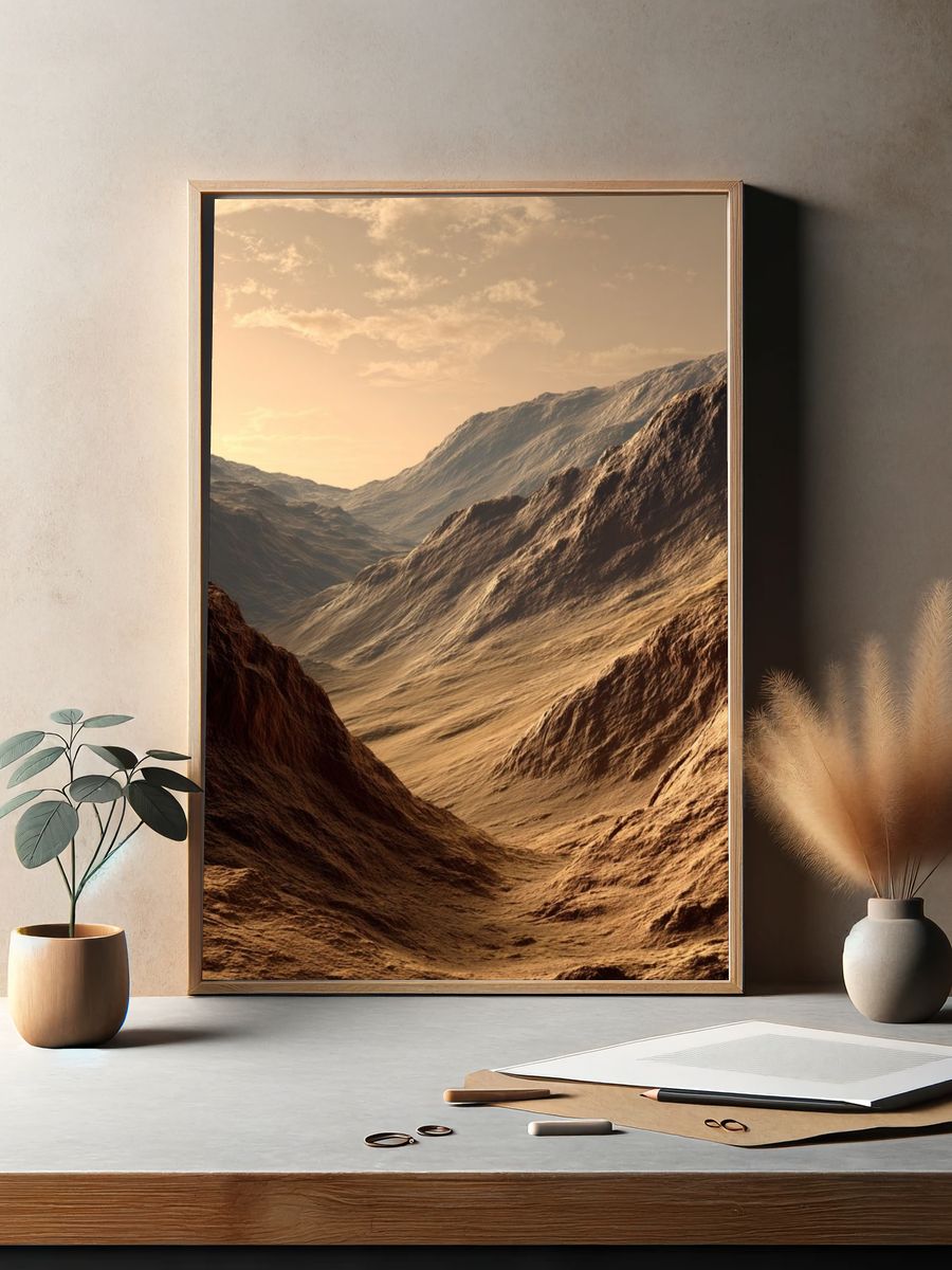 Desert Valley Landscape Poster. — room view 2