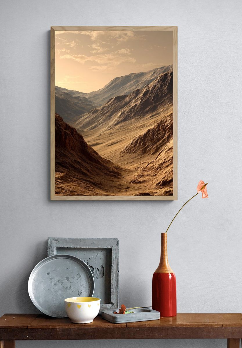 Desert Valley Landscape Poster. — room view 3