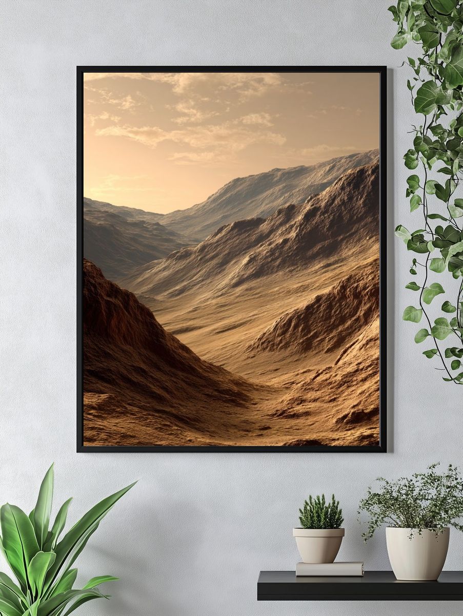 Desert Valley Landscape Poster. — room view 4