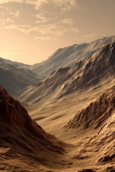 Desert Valley Landscape Poster