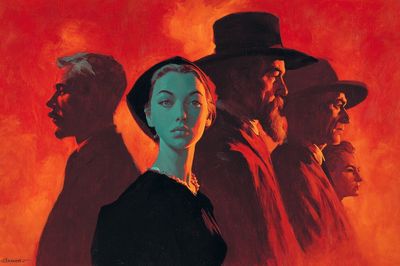 Dramatic Portraits — Vintage Print. poster print