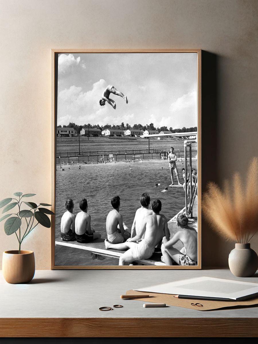Diving into Summer — Vintage Print. — room view 2