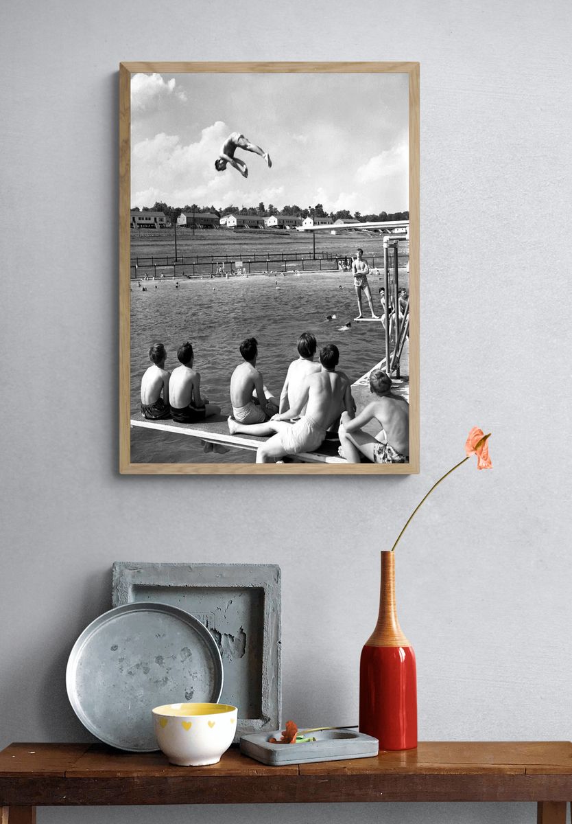 Diving into Summer — Vintage Print. — room view 3