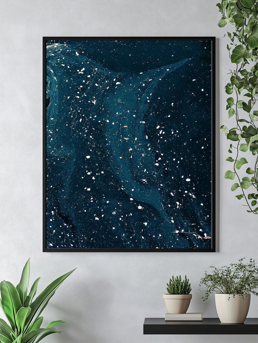 Dark Water Abstract Poster. — room view 4
