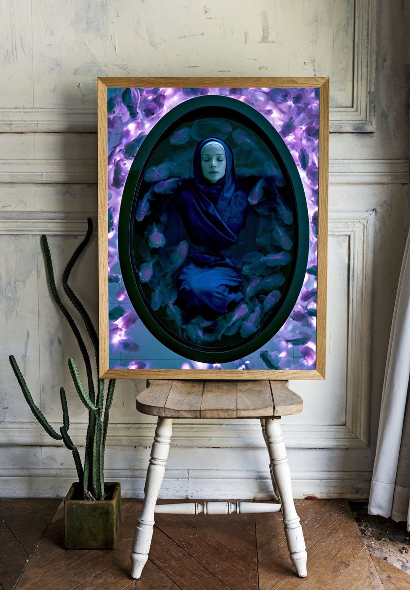 Dreaming Woman with Fish Print. — room view 1