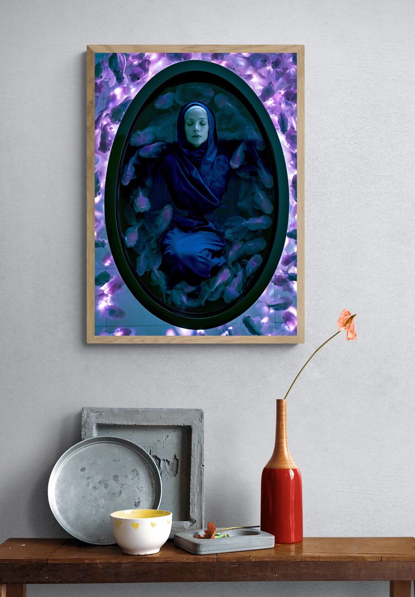 Dreaming Woman with Fish Print. — room view 3