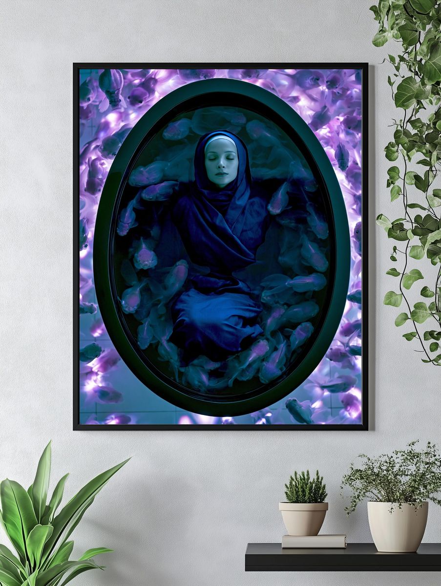 Dreaming Woman with Fish Print. — room view 4