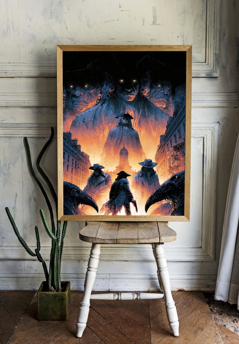 Dark Western Horror Illustration Poster. room preview