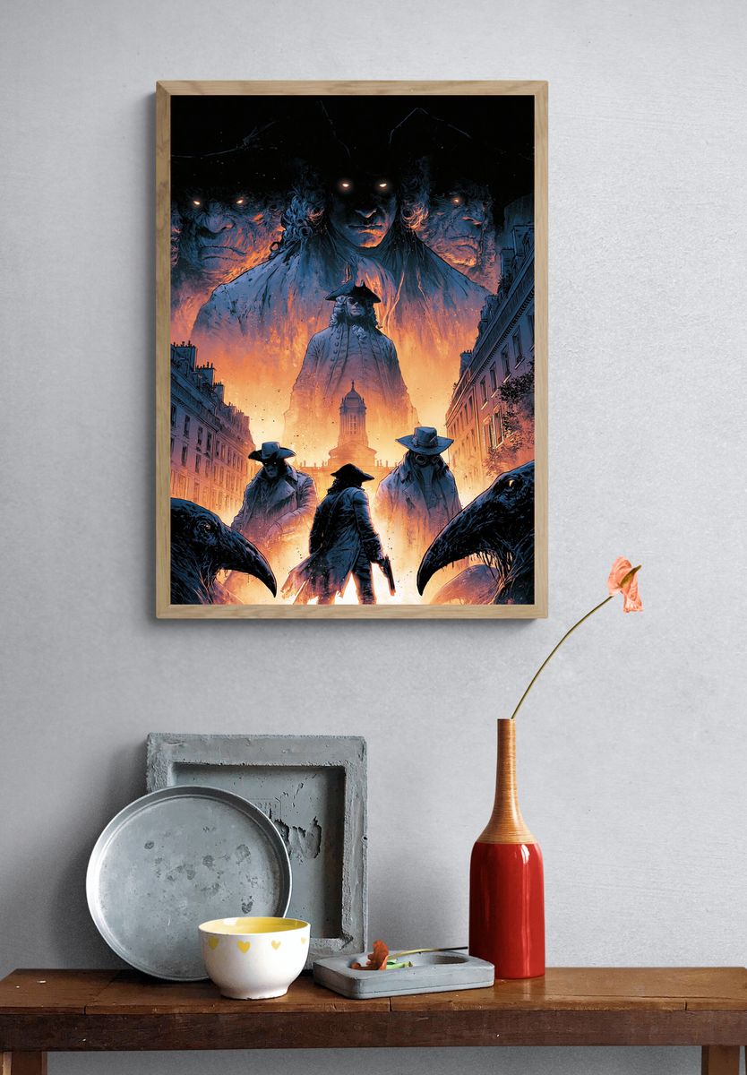 Dark Western Horror Illustration Poster. — room view 3