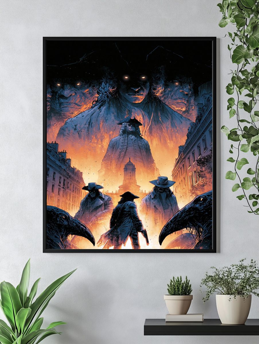 Dark Western Horror Illustration Poster. — room view 4