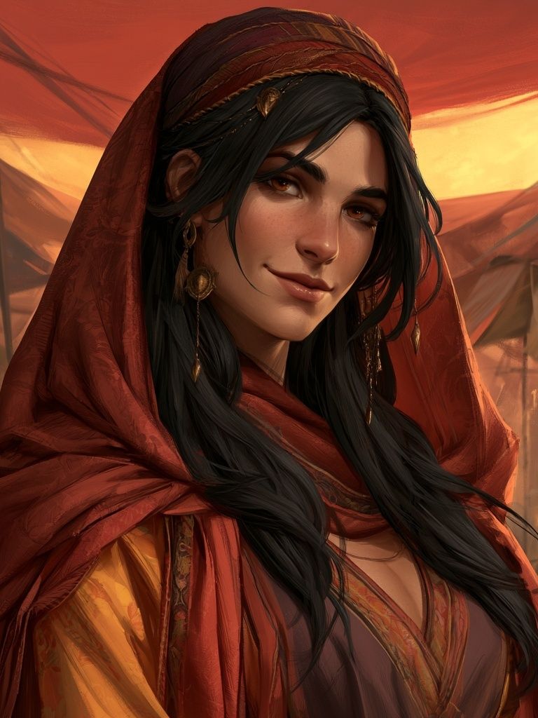 Desert Woman Portrait Print. poster detail