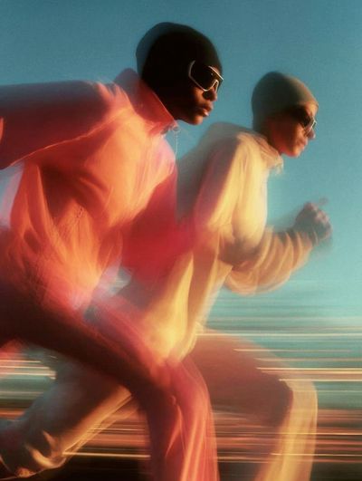 Dynamic Runners — Contemporary Print. poster print