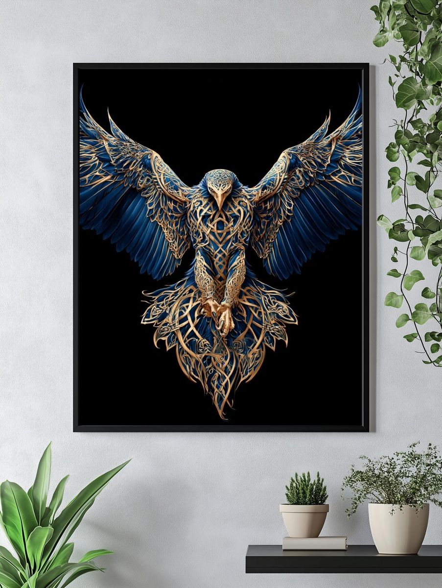 Majestic Eagle Digital Art Poster. — room view 4