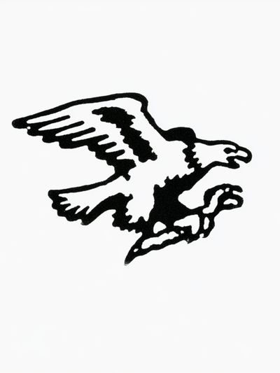 Flying Eagle Line Art Print.